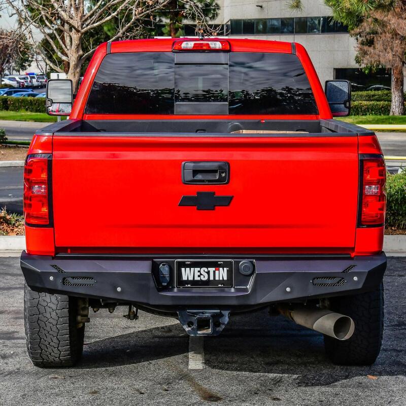 Westin 14-18 Chevy Silverado 1500 Pro-Series Rear Bumper - Textured Black - Image 6
