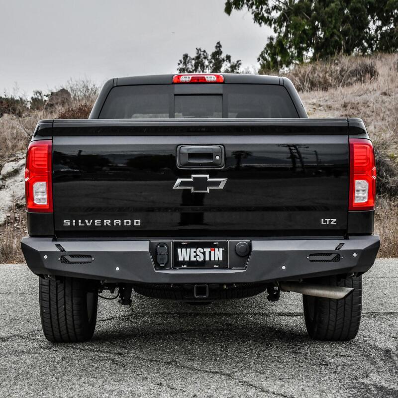 Westin 14-18 Chevy Silverado 1500 Pro-Series Rear Bumper - Textured Black - Image 7