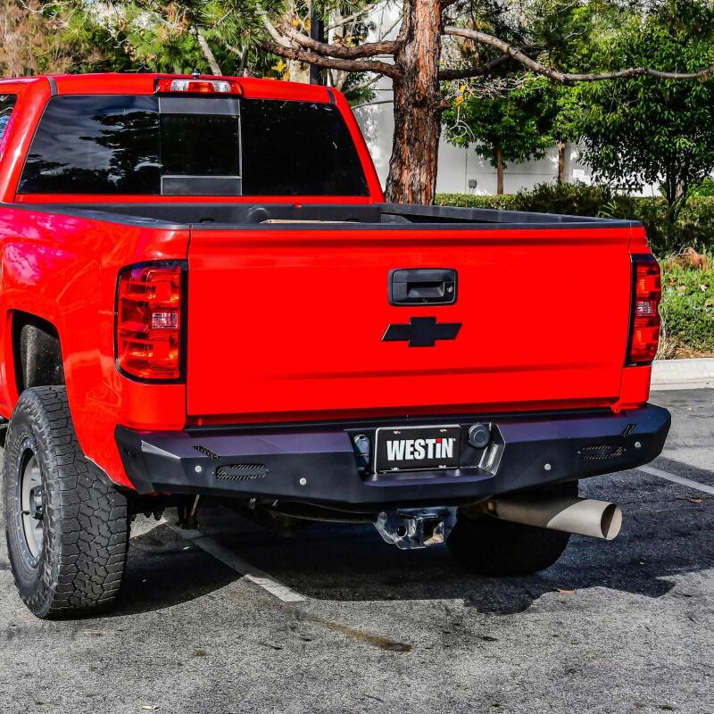Westin 14-18 Chevy Silverado 1500 Pro-Series Rear Bumper - Textured Black - Image 8