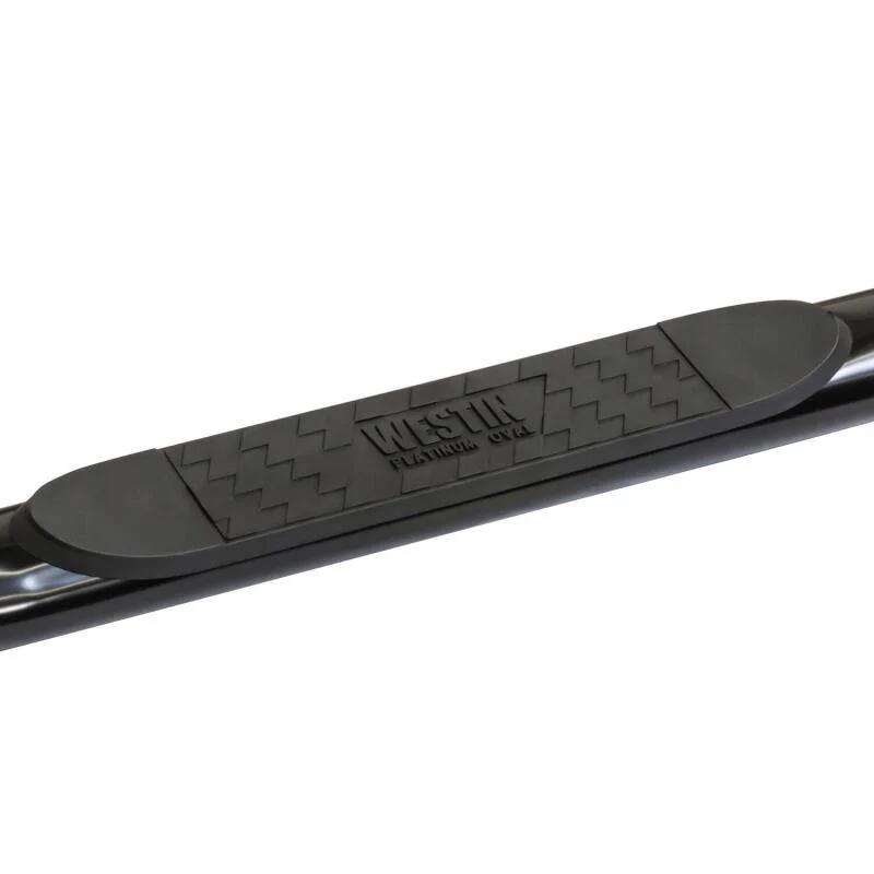 Westin 15-18 Chevy Silv 25/3500 Dbl Cab(6.5ft)/Dually (8ft) Platinum 4 Oval WTW Nerf Step Bars - Blk - Image 2