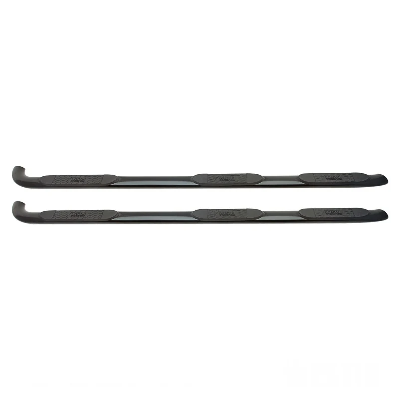 Westin 15-18 Chevy Silv 25/3500 Dbl Cab(6.5ft)/Dually (8ft) Platinum 4 Oval WTW Nerf Step Bars - Blk - Image 4
