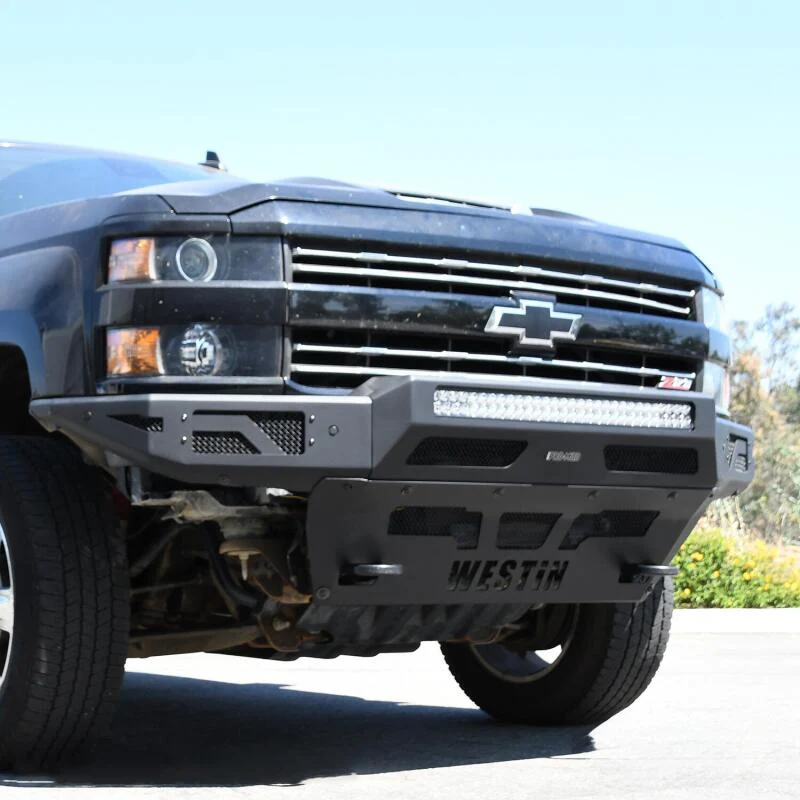 Westin 15-19 Chevrolet Silverado 2500/3500 Pro-Mod Skid Plate - Textured Black - Image 3