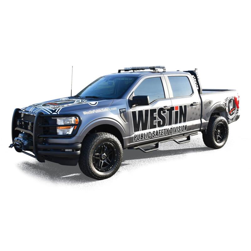 Westin 15-22 Ford F-150 SuperCrew / 17-22 F-250/350 Crew Cab Outlaw Nerf Step Bars - Textured Black - Image 3