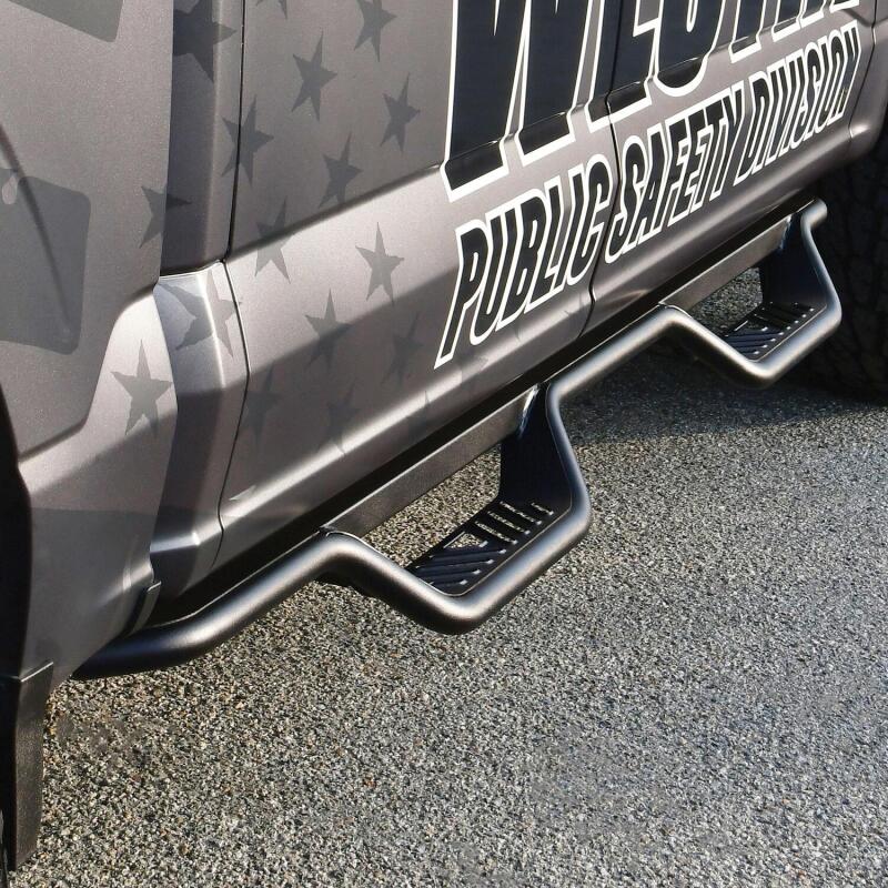 Westin 15-22 Ford F-150 SuperCrew / 17-22 F-250/350 Crew Cab Outlaw Nerf Step Bars - Textured Black - Image 5