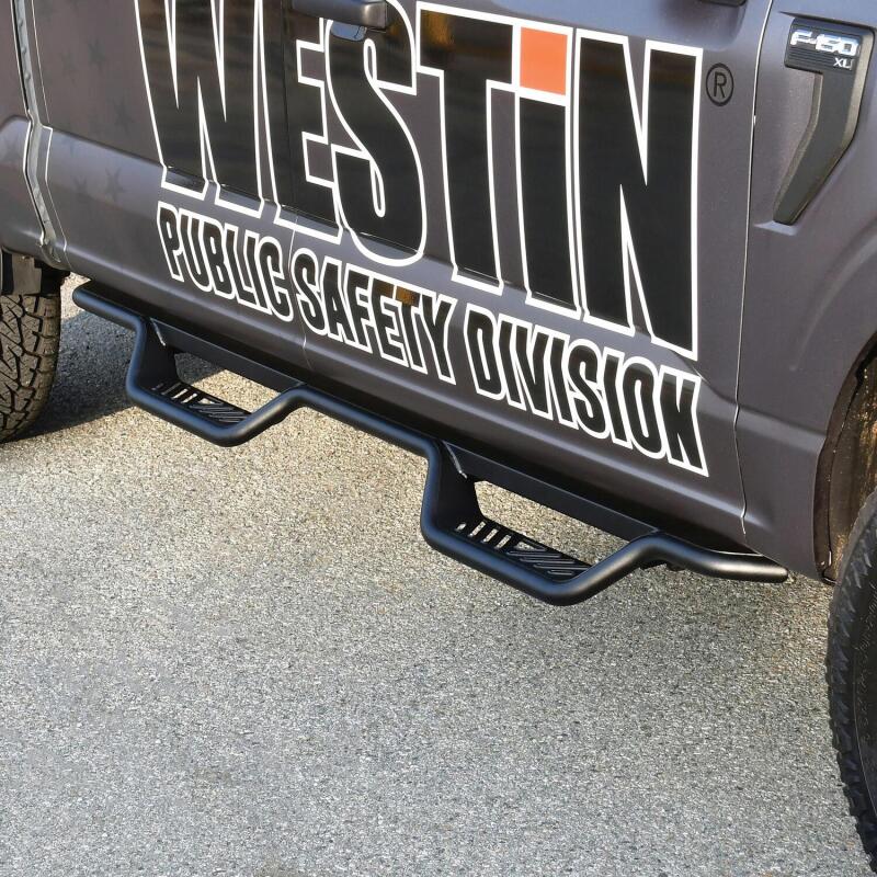Westin 15-22 Ford F-150 SuperCrew / 17-22 F-250/350 Crew Cab Outlaw Nerf Step Bars - Textured Black - Image 6