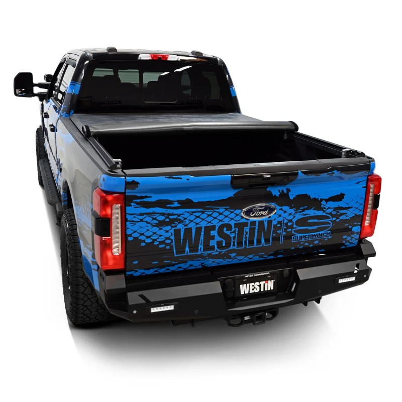 Westin 17-24 Ford F-250/350 Super Duty 6.75ft. Bed Soft Roll Tonneau Cover - Black - Image 13