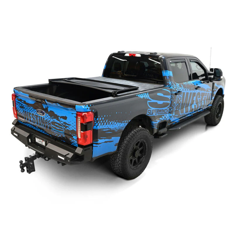 Westin 17-24 Ford F-250/350 Super Duty 6.75ft. Bed Soft Tri-Fold Tonneau Cover - Black - Image 14