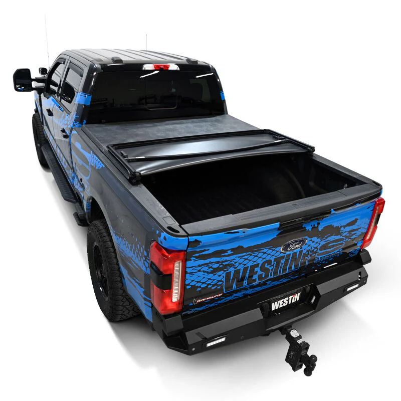 Westin 17-24 Ford F-250/350 Super Duty 6.75ft. Bed Soft Tri-Fold Tonneau Cover - Black - Image 15