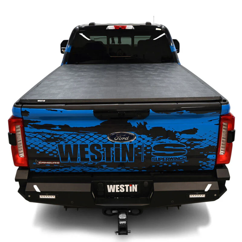 Westin 17-24 Ford F-250/350 Super Duty 6.75ft. Bed Soft Tri-Fold Tonneau Cover - Black - Image 17
