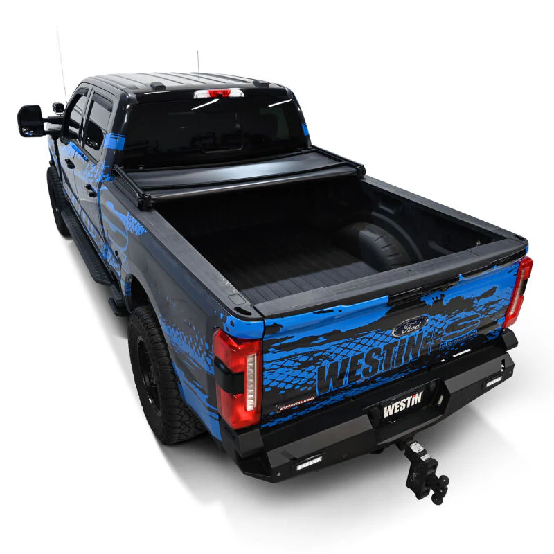 Westin 17-24 Ford F-250/350 Super Duty 6.75ft. Bed Soft Tri-Fold Tonneau Cover - Black - Image 18