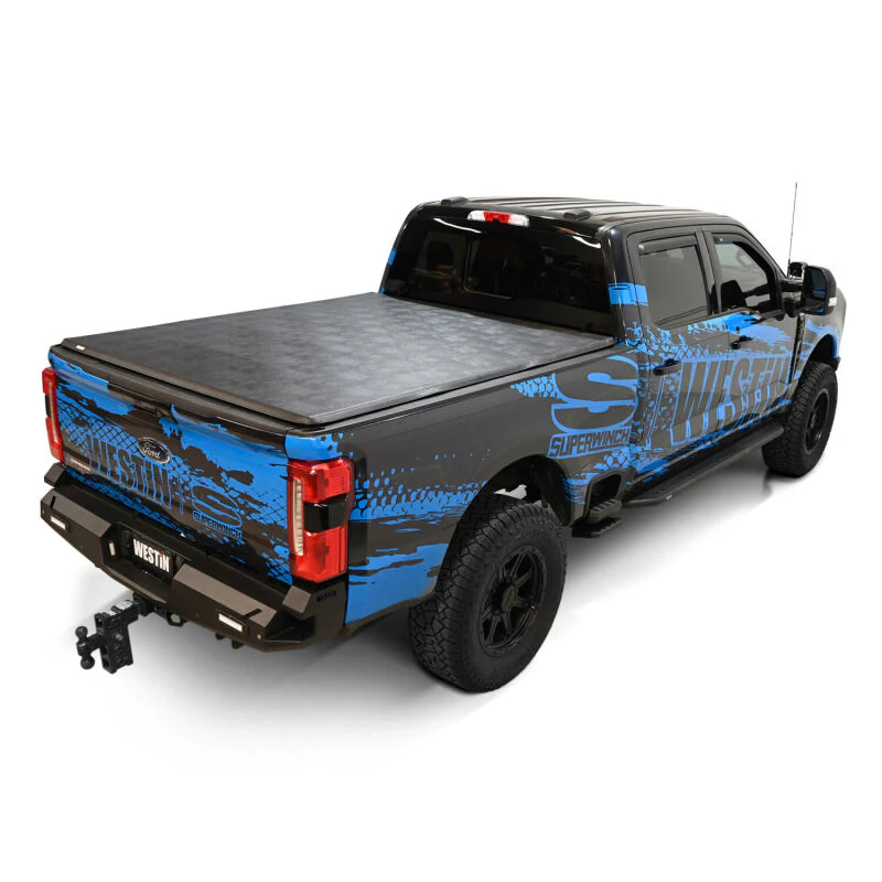 Westin 17-24 Ford F-250/350 Super Duty 6.75ft. Bed Soft Tri-Fold Tonneau Cover - Black - Image 2