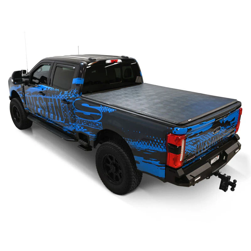 Westin 17-24 Ford F-250/350 Super Duty 6.75ft. Bed Soft Tri-Fold Tonneau Cover - Black - Image 8