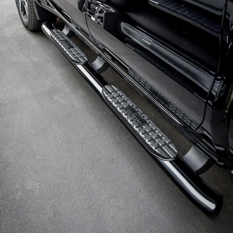 Westin 19-20 Chevrolet/GMC Silverado/Sierra 1500 Double Cab PRO TRAXX 4 Oval Nerf Step Bars - Black - Image 5