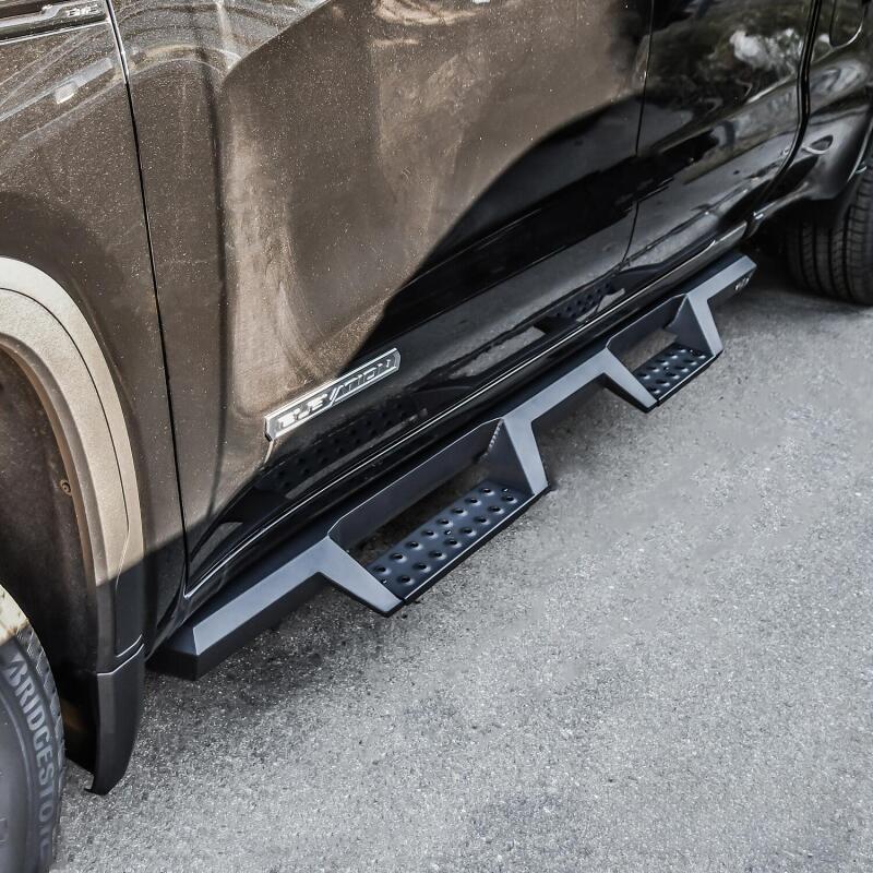 Westin 19-20 Chevrolet Silverado / GMC Sierra 1500 Double Cab HDX Drop Nerf Step Bars - Textured Blk - Image 3