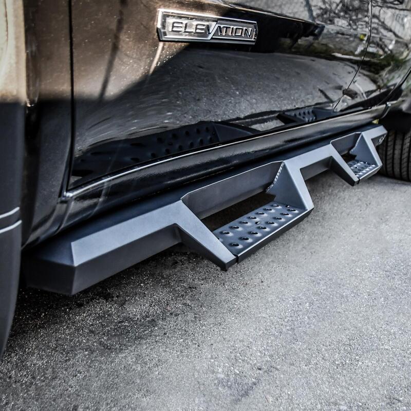 Westin 19-20 Chevrolet Silverado / GMC Sierra 1500 Double Cab HDX Drop Nerf Step Bars - Textured Blk - Image 6