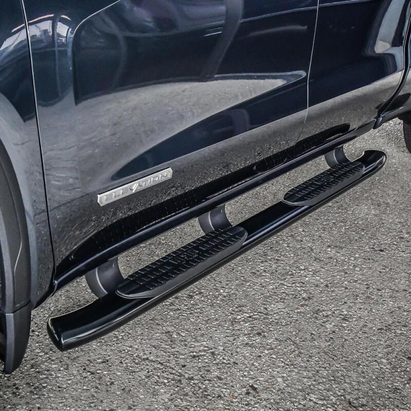 Westin 19-20 Chevrolet Silverado/GMC Sierra 1500 Double Cab PRO TRAXX 5 Oval Nerf Step Bars - Black - Image 3
