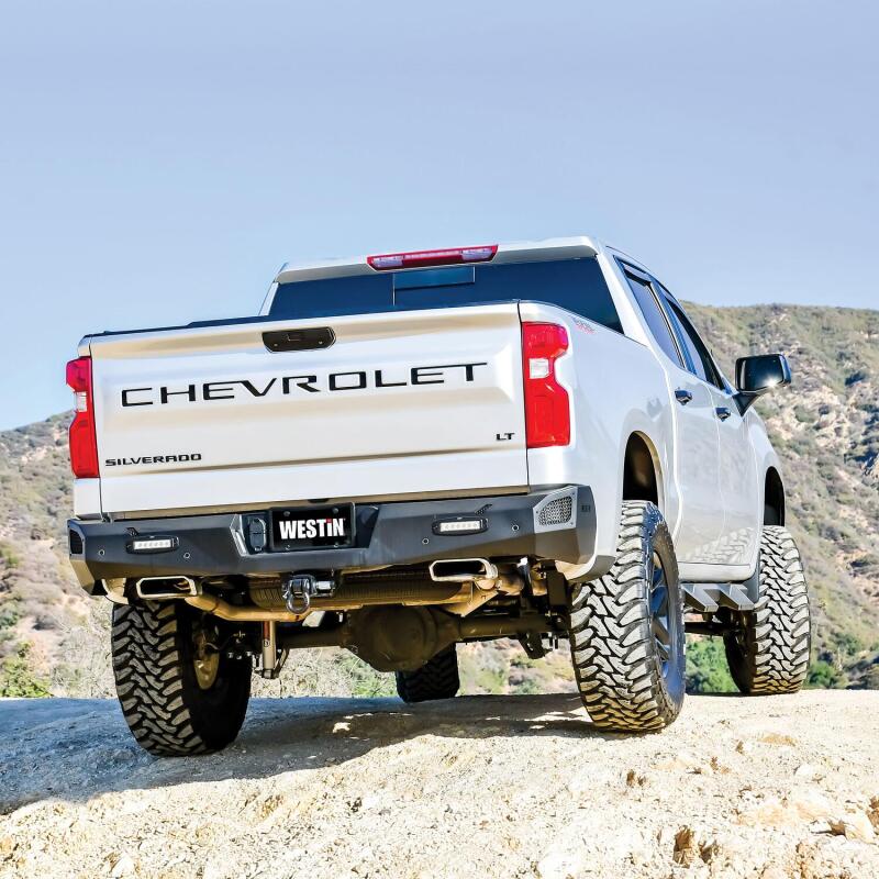 Westin 19-20 Chevy Silverado 1500 Pro-Series Rear Bumper - Textured Black - Image 4