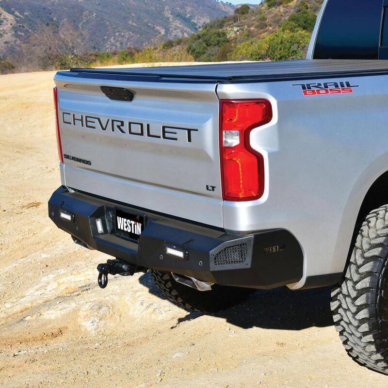 Westin 19-20 Chevy Silverado 1500 Pro-Series Rear Bumper - Textured Black - Image 6