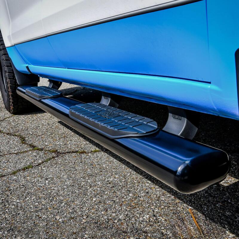 Westin 19-21 Chevrolet Silverado Crew Cab PRO TRAXX 6 Oval Nerf Step Bars - Black - Image 3