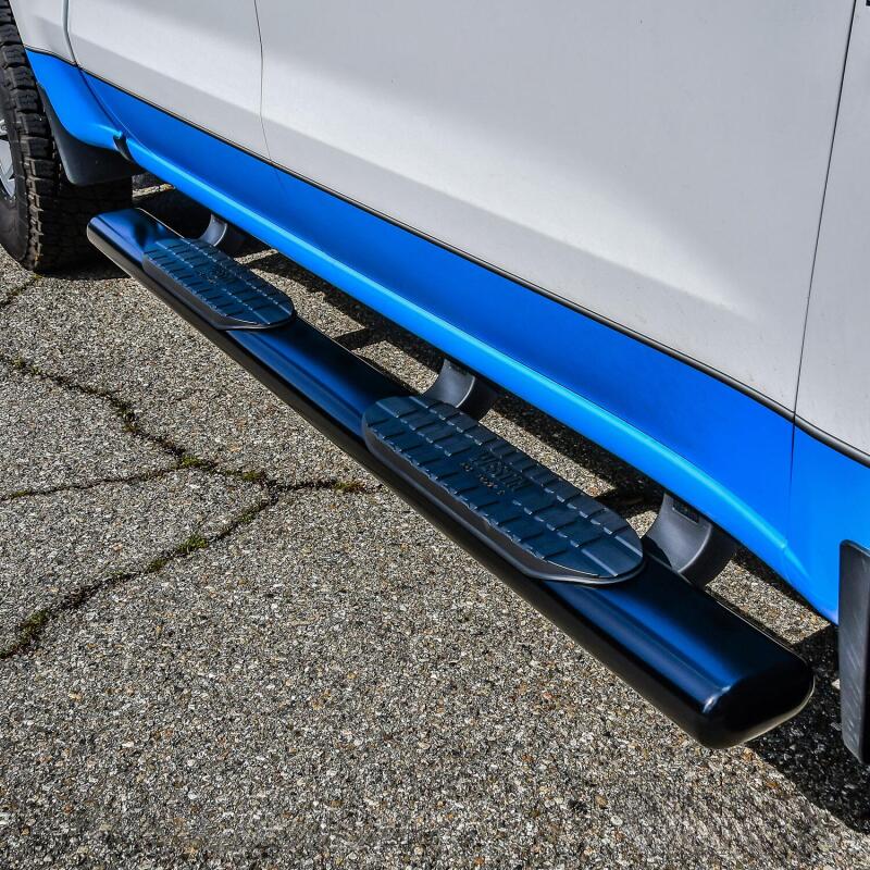 Westin 19-21 Chevrolet Silverado Crew Cab PRO TRAXX 6 Oval Nerf Step Bars - Black - Image 6