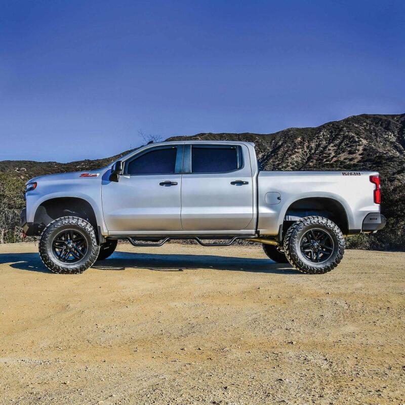 Westin 19-22 Chevrolet Silverado / GMC Sierra Crew Cab Outlaw Nerf Step Bars - Textured Black - Image 6