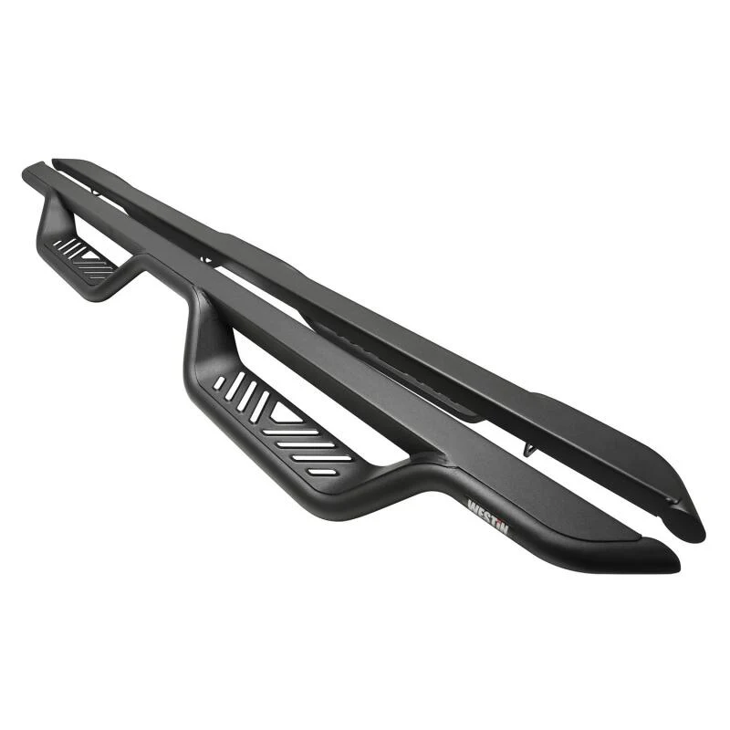 Westin 19-22 Chevrolet Silverado / GMC Sierra Double Cab Outlaw Nerf Step Bars - Textured Black - Image 8