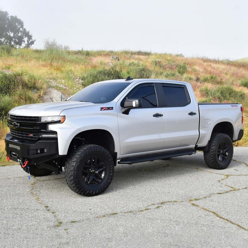 Westin 19-23 Chevrolet/GMC Silverado/Sierra 1500 Crew Cab Outlaw Nerf Step Bars - Textured Black - Image 4