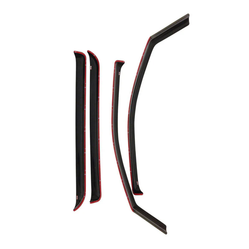 Westin 1999-2016 Ford Super Duty Crew Cab In-Channel Wind Deflector 4pc - Smoke - Image 2