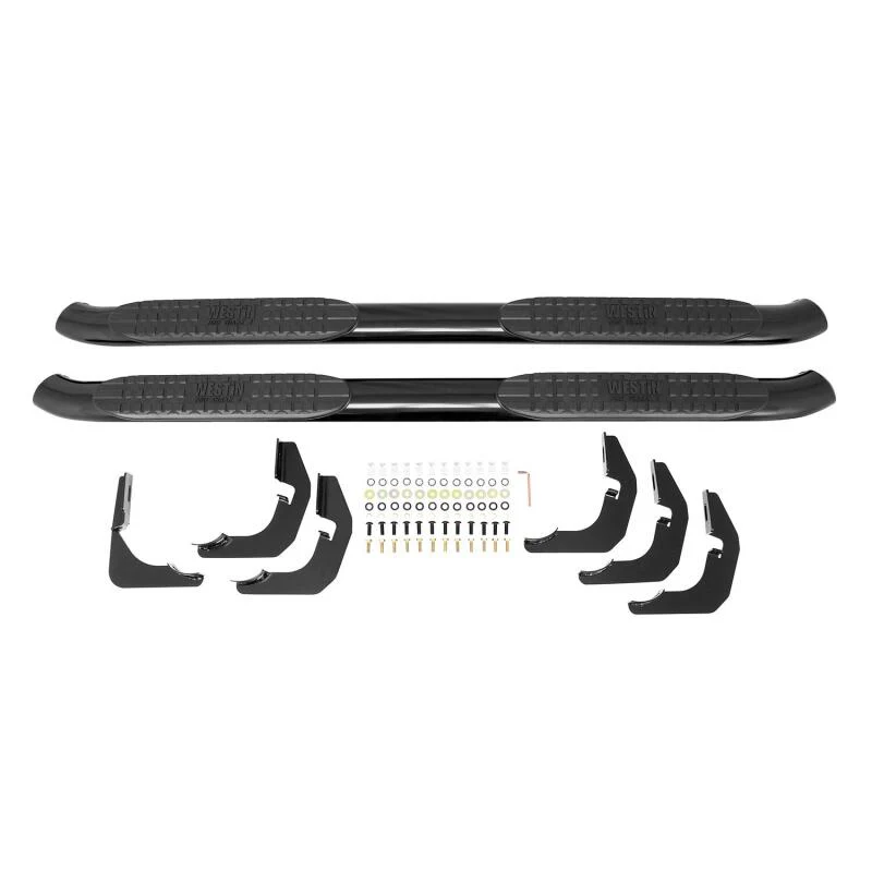 Westin 2007-2013 Chevy Silverado 1500 Reg Cab PRO TRAXX 4 Oval Nerf Step Bars - Black - Image 8