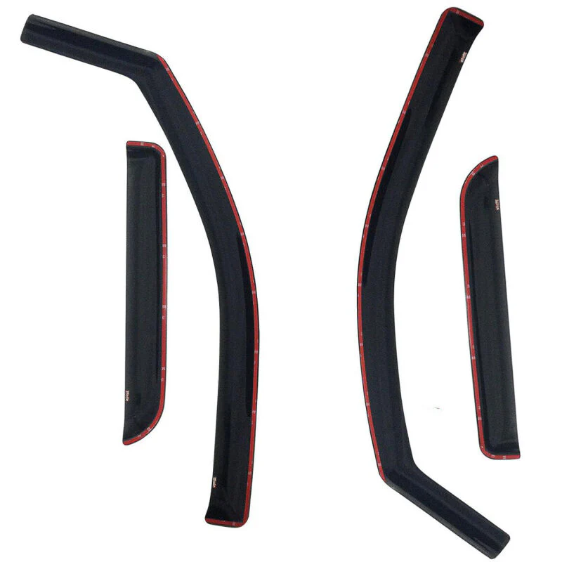 Westin 2007-2014 Chevy Silverado 2500/3500 Extended Cab In-Channel Wind Deflector 4pc - Smoke - Image 2
