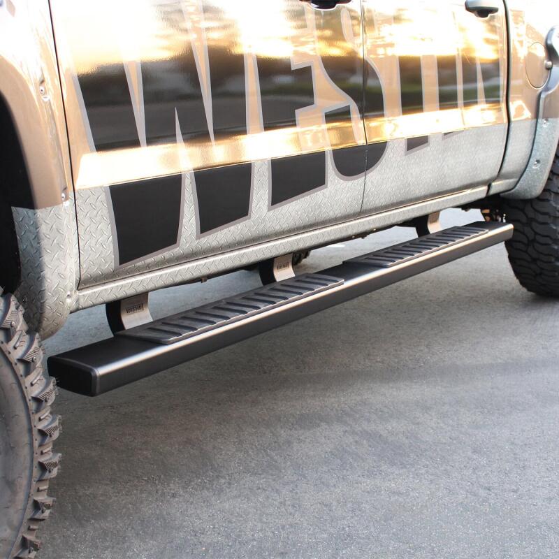 Westin 2007-2018 Chevy Silverado Ext/Dbl Cab R7 Nerf Step Bars - Black - Image 3