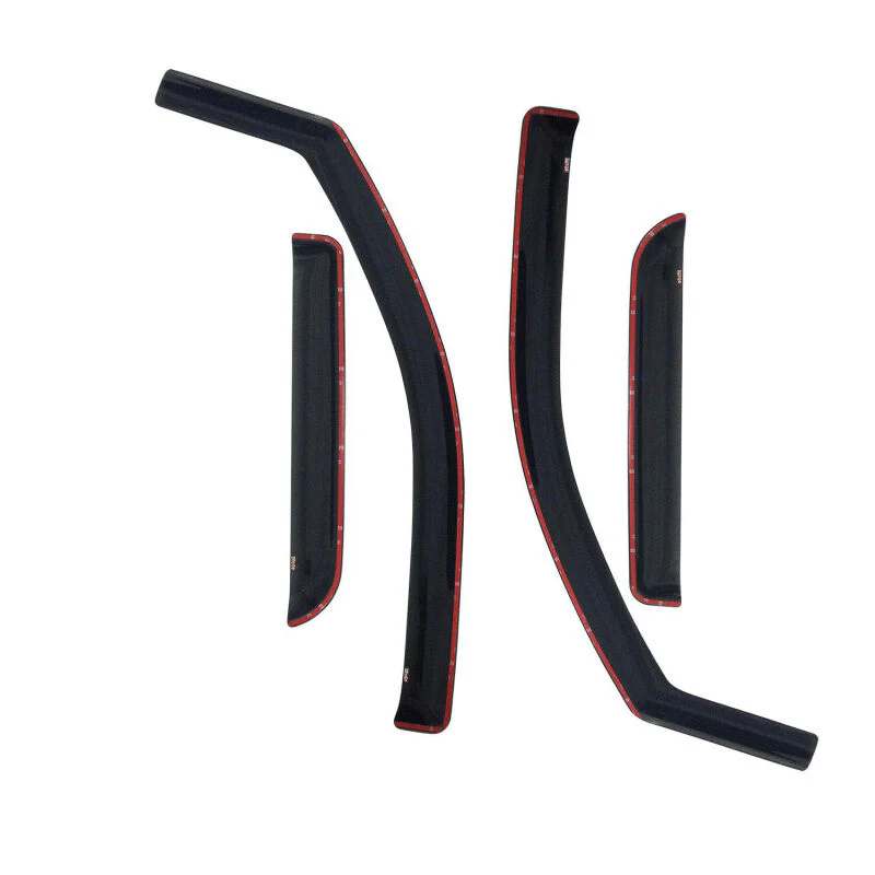 Westin 2009-2018 Dodge/Ram Quad Cab In-Channel Wind Deflector 4pc - Smoke - Image 2