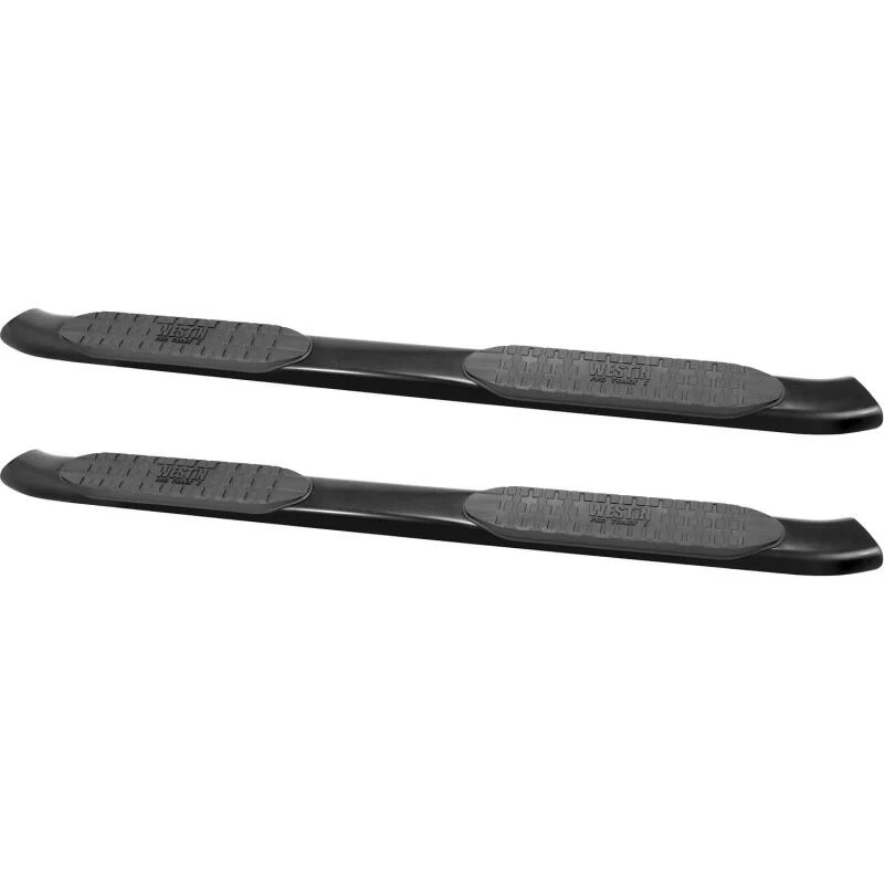 Westin 2014-2018 Chevrolet/GMC Silverado Sierra 1500 Dbl Cab PRO TRAXX 5 Oval Nerf Step Bars - Black - Image 10