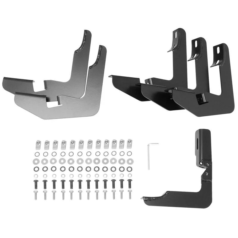 Westin 2014-2018 Chevrolet/GMC Silverado Sierra 1500 Dbl Cab PRO TRAXX 5 Oval Nerf Step Bars - Black - Image 5