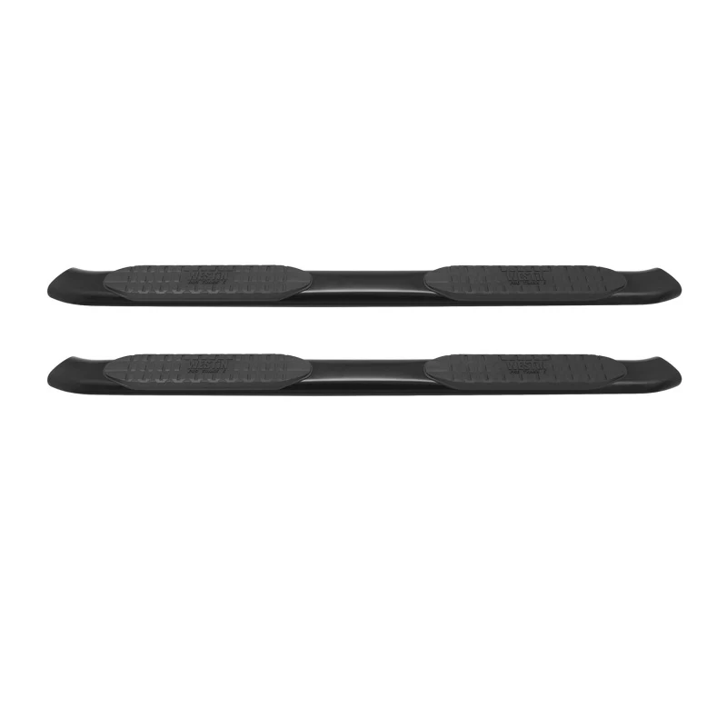 Westin 2014-2018 Chevrolet/GMC Silverado Sierra 1500 Dbl Cab PRO TRAXX 5 Oval Nerf Step Bars - Black - Image 6