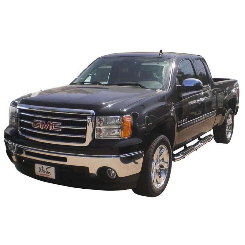 Westin 2014-2018 Chevrolet/GMC Silverado Sierra 1500 Dbl Cab PRO TRAXX 5 Oval Nerf Step Bars - SS - Image 3