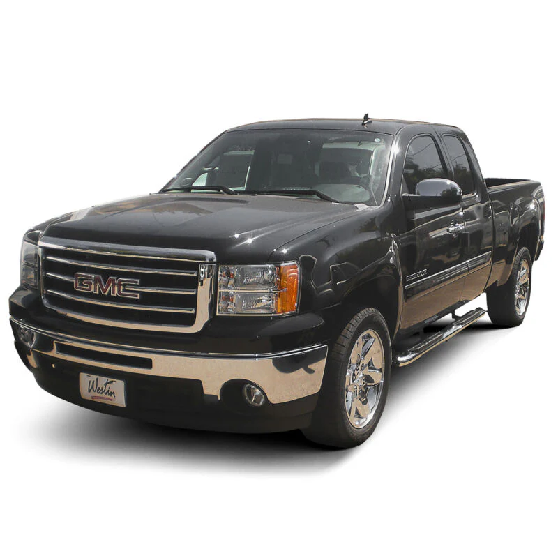 Westin 2014-2018 Chevrolet/GMC Silverado Sierra 1500 Dbl Cab PRO TRAXX 5 Oval Nerf Step Bars - SS - Image 4