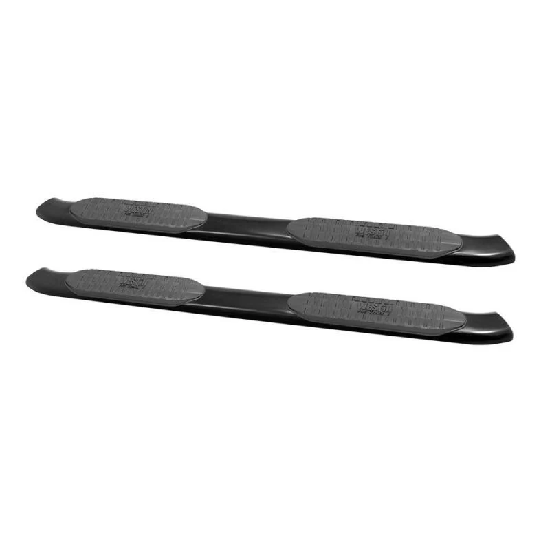 Westin 2014-2018 Chevy Silverado 1500 Crew Cab PRO TRAXX 5 Oval Nerf Step Bars - Black - Image 6