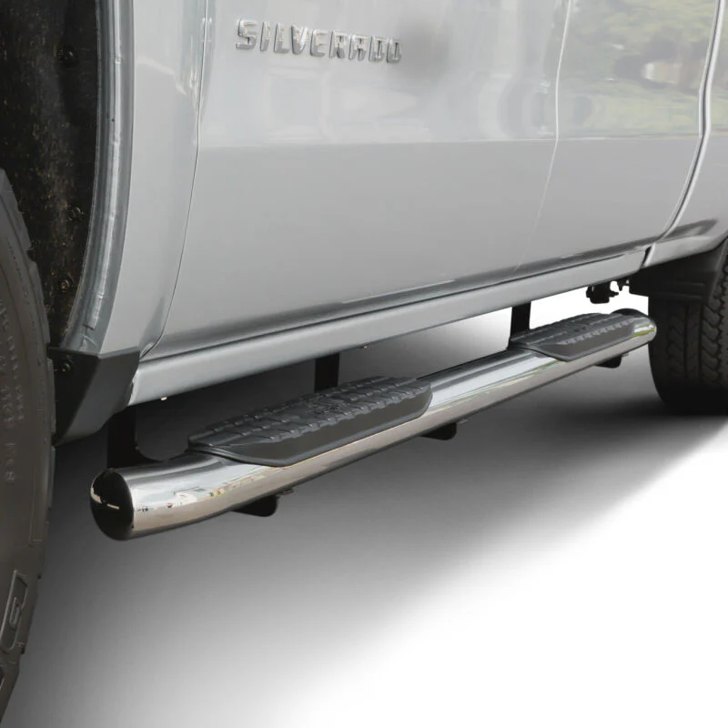 Westin 2014-2018 Chevy Silverado 1500 Crew Cab PRO TRAXX 5 Oval Nerf Step Bars - SS - Image 4