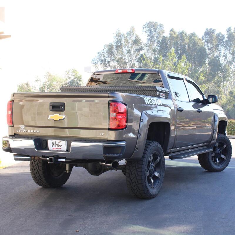 Westin 2014-2018 Chevy Silverado 1500 Crew Cab In-Channel Wind Deflector 4pc - Smoke - Image 3