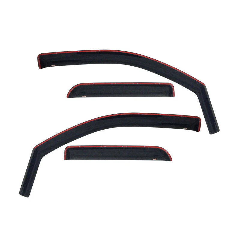 Westin 2014-2018 Chevy Silverado 1500 Dbl Cab In-Channel Wind Deflector 4pc - Smoke - Image 2