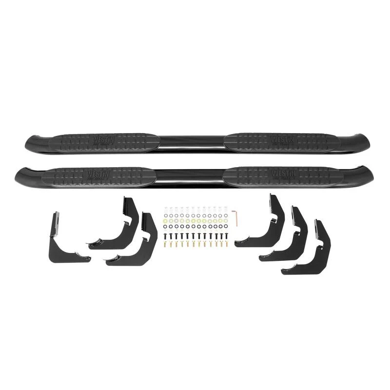 Westin 2014-2018 Chevy Silverado 1500 Reg Cab PRO TRAXX 4 Oval Nerf Step Bars - Black - Image 5