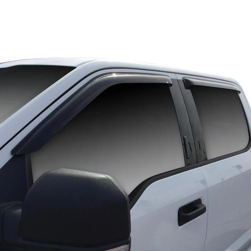 Westin 2015-2018 Ford F-150 SuperCrew Slim Wind Deflector 4pc - Smoke - Image 2