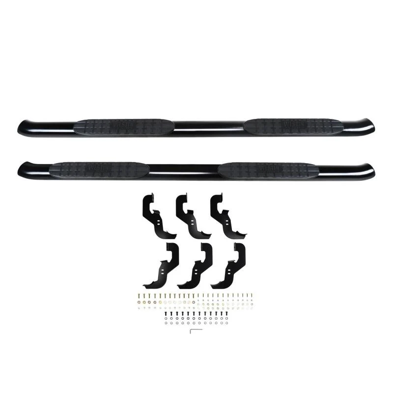 Westin 2019-2026 Chevy Silverado/Sierra 1500 Crew Cab Non LD PRO TRAXX 4 Oval Nerf Step Bars - Black - Image 8