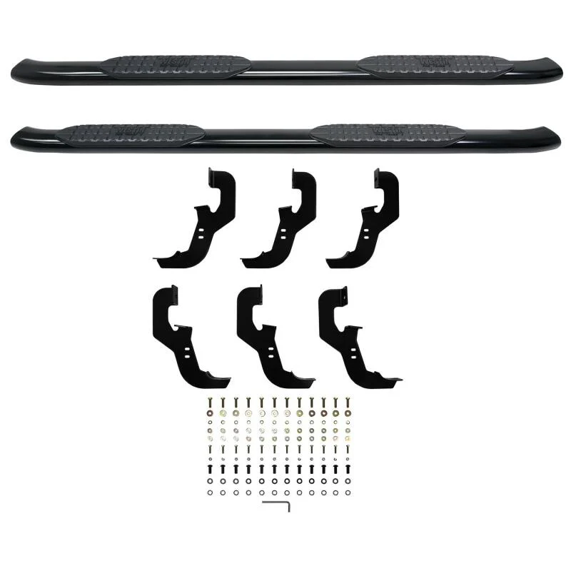 Westin 2019 Chevrolet Silverado/Sierra 1500 Crew Cab Non LD PRO TRAXX 5 Oval Nerf Step Bars - Black - Image 10