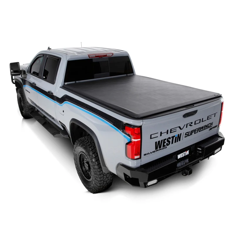 Westin 2024 Chevrolet Silverado 2500HD Soft Roll Tonneau Cover - Black - Image 6