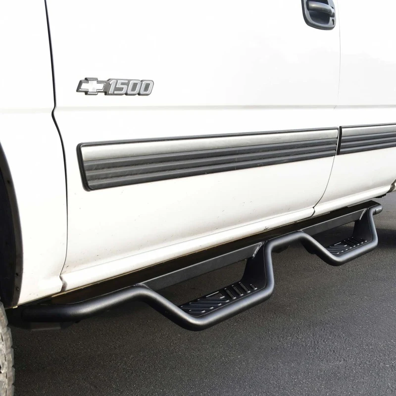 Westin 99-13 Chevrolet Silverado 1500 (Ext. Cab) Outlaw Drop Nerf Step Bars - Textured Black - Image 3