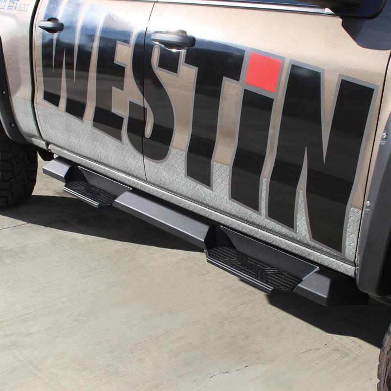Westin/HDX 07-18 Chevy/GMC Silv/Sierra 15/25/3500 Crew Xtreme Nerf Step Bars - Textured Black - Image 3
