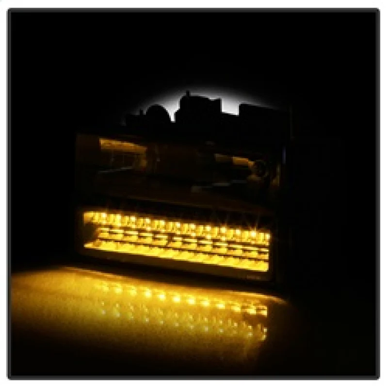 xTune 92-94 Blazer Full Size Corner/LED Bumper Headlights Black HD-JH-CCK88-LED-AM-BK-SET - Image 11