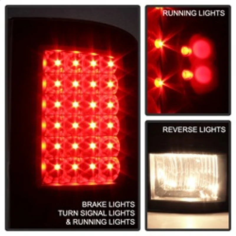 xTune Dodge Ram 1500 09-14 LED Tail Lights Incandescent Model Only Black Smoke ALT-JH-DR09-LED-BKSM - Image 3